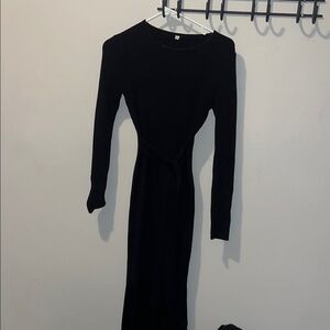 Chic Black Long Sleeve Dress